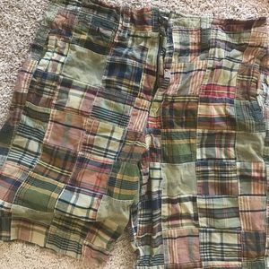 American eagle oversized plaid shorts.  34